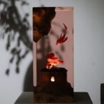 Chinese style Big Fish & Begonia Resin Light