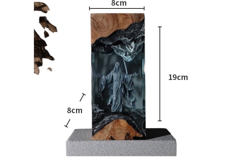 Glowing Jesus Resin Lamp 10