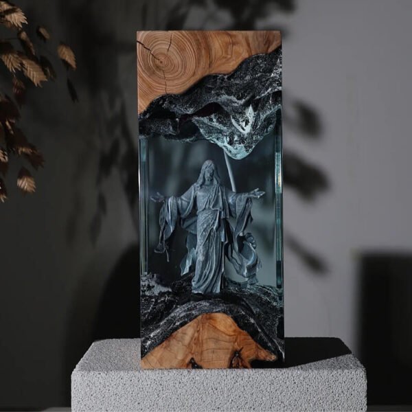 Glowing Jesus Resin Lamp 4
