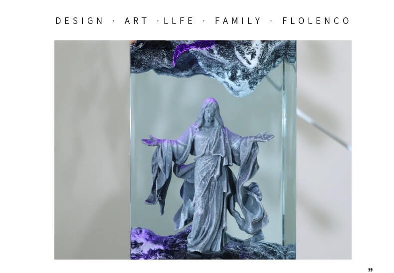 Glowing Jesus Resin Lamp 5