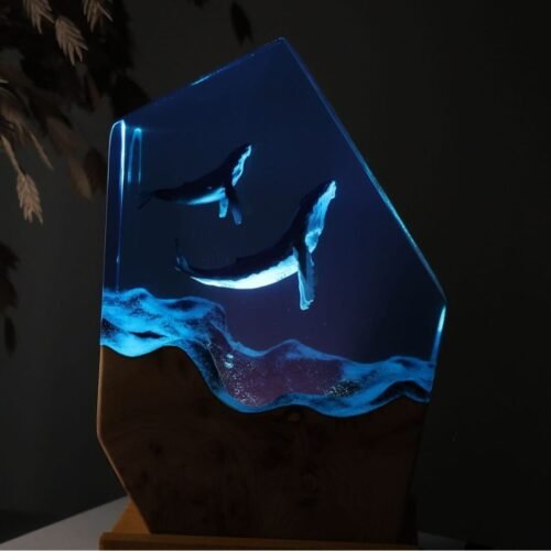 Marine Whale Resin Light