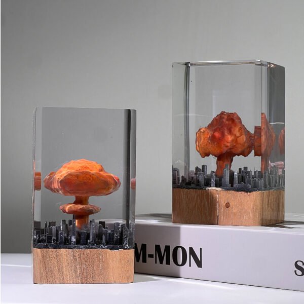 Mushroom cloud resin lamp 1 4