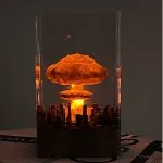 Atomic bomb explosion mushroom cloud resin lamp