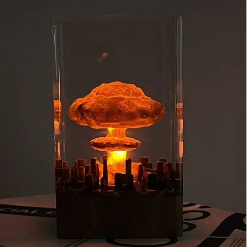 Explosion style resin lamp