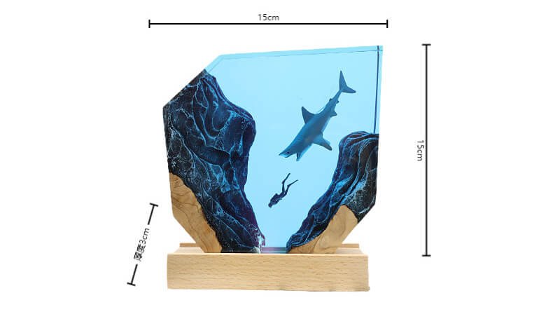 Shark And Diver Marine Resin Light 9 Shark And Diver Marine 10