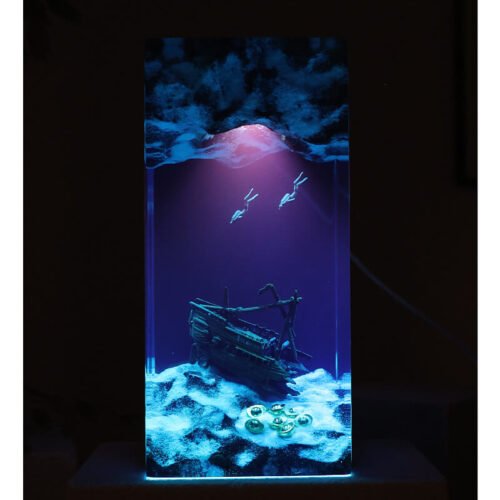 Undersea Shipwreck Resin Light