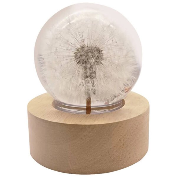 Flower crystal ball warm light resin lamp 5