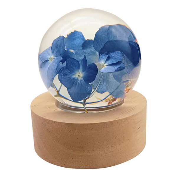 Flower crystal ball warm light resin lamp 6