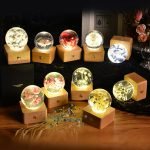 Flowers Log Warm Light Resin Lamp Gift