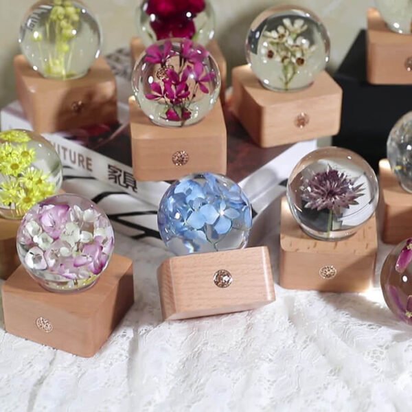 Flowers Log Resin Lamp Gift 10