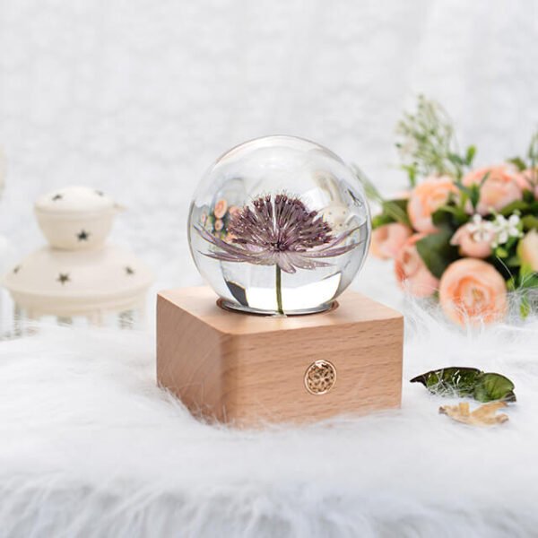 Flowers Log Resin Lamp Gift 4