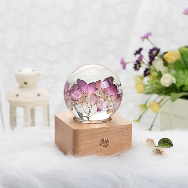 Flowers Log Resin Lamp Gift 5