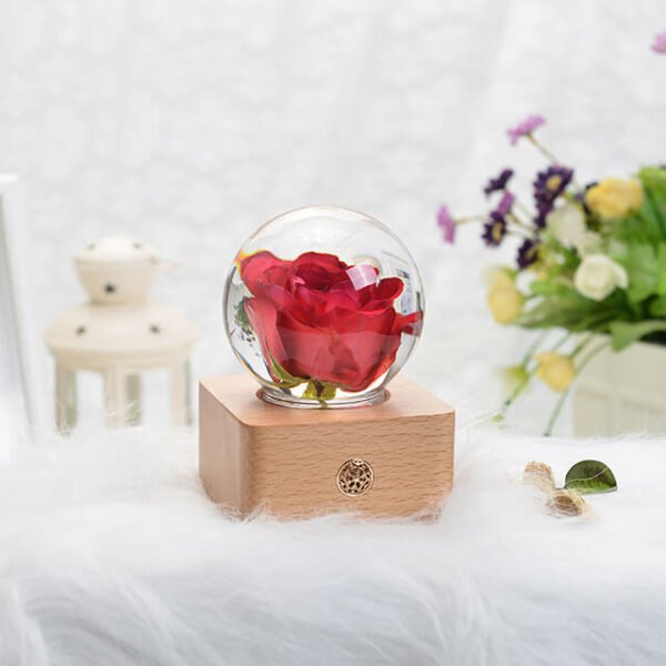 Flowers Log Resin Lamp Gift 6