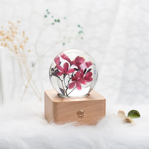 Flowers Log Resin Lamp Gift 8