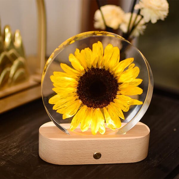 Sunflower Warm Light Resin Lamp 5