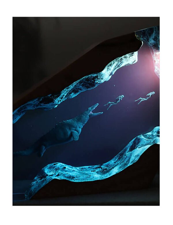 Canglong and the Diver Resin Lamp 2