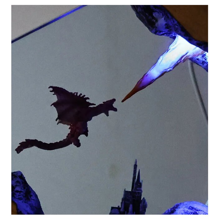 Fire Breathing Dragon Resin Lamp 2