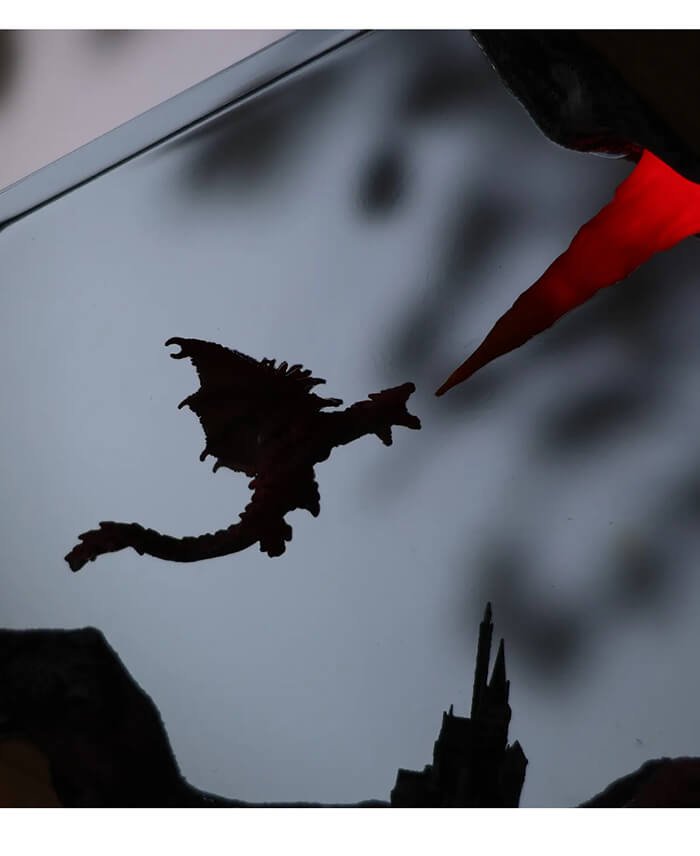 Fire Breathing Dragon Resin Lamp 3