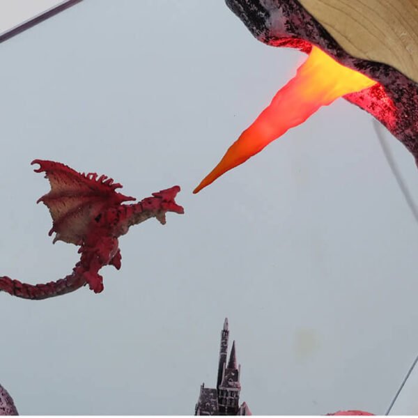Fire Breathing Dragon Resin Lamp 7