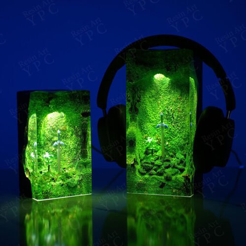 Master Sword & Silent Princess Flower Resin Lamp