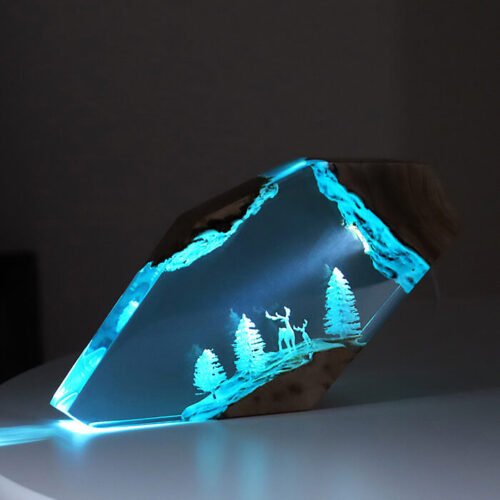 Forest Little Fairy Deer Resin Lamp