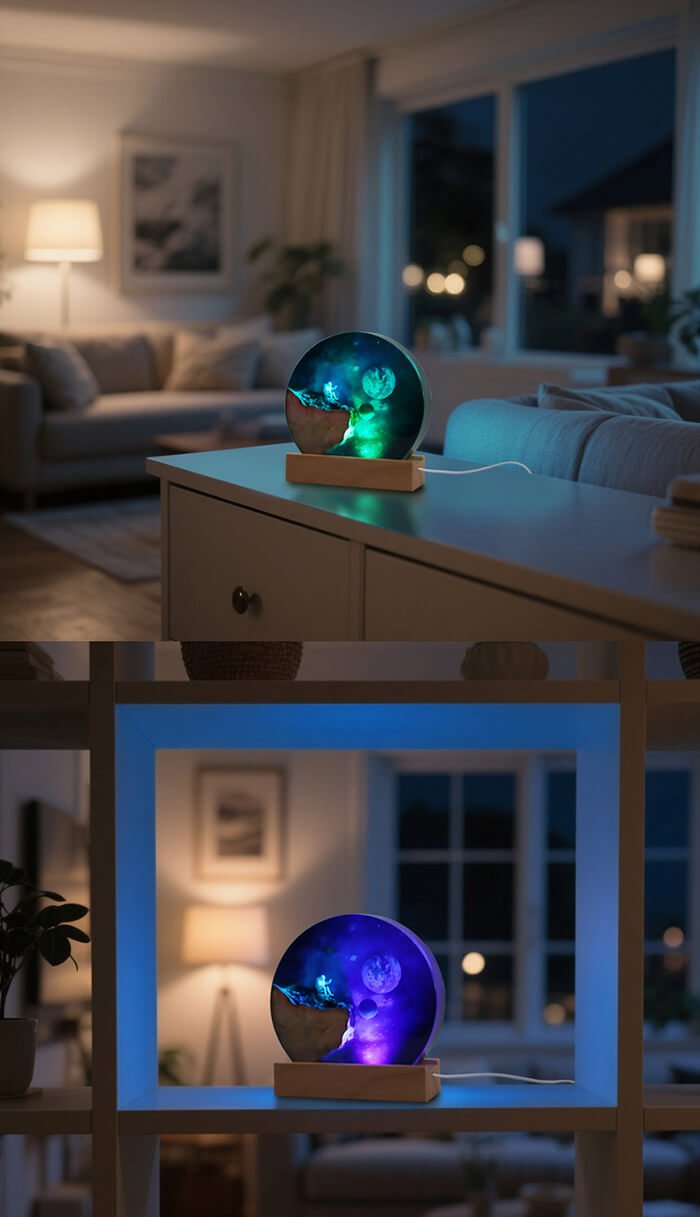 Space Astronaut Resin Lampxq 8