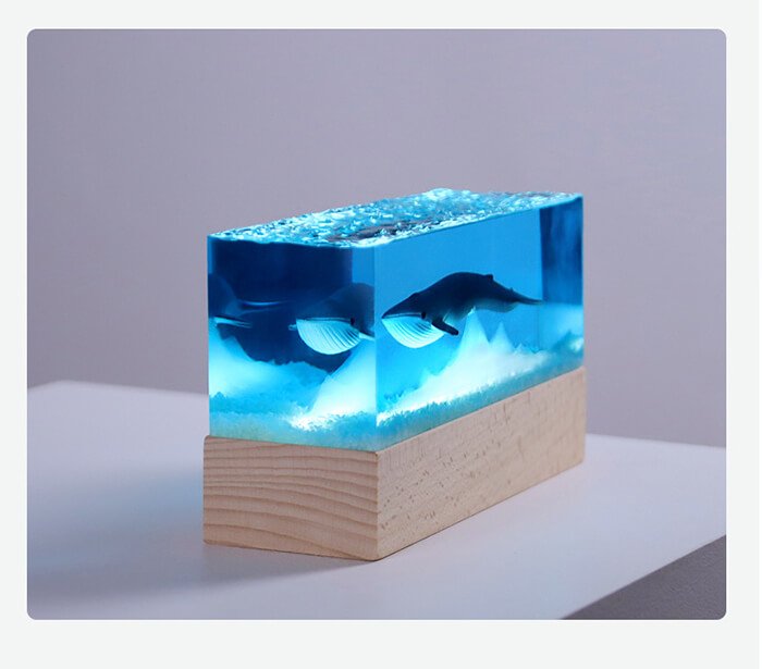 Square Ocean Whale Resin Lamp12 3