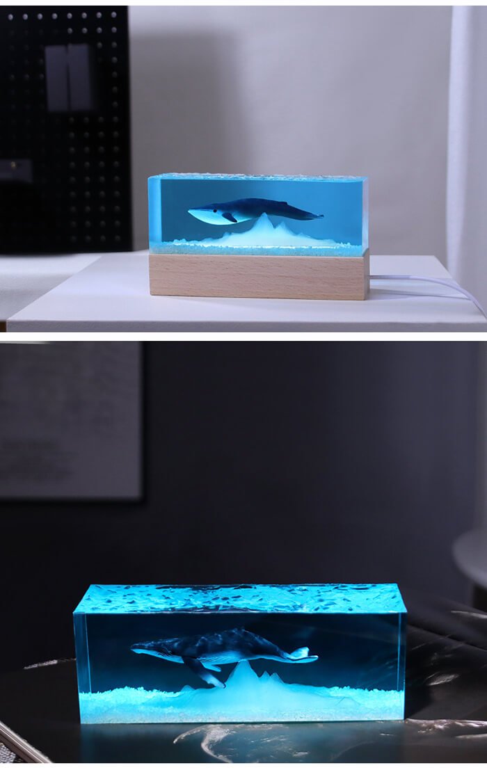 Square Ocean Whale Resin Lamp12 4
