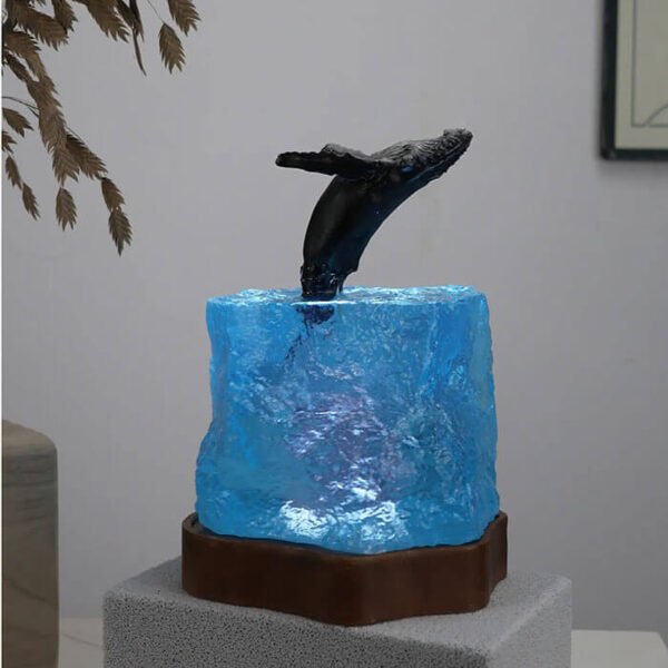 Whales Are Jumping Resin Lamp 4