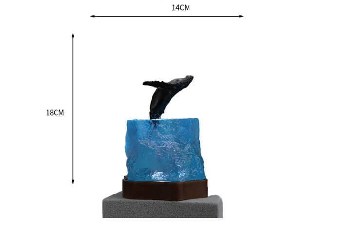 Whales Are Jumping Resin Lamp1 9